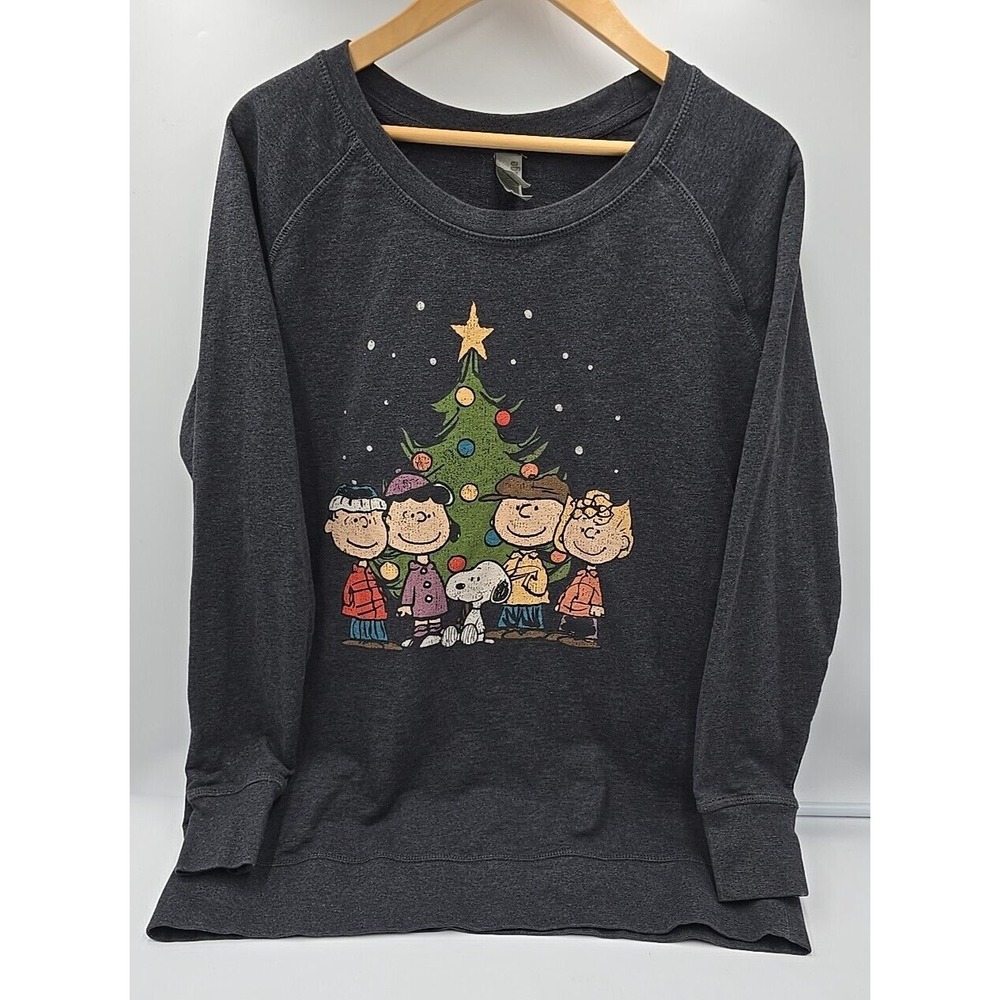 Instant Message Charlie‎ Brown Nostalgia Retro Christmas Sweater Women's 1XW - Picture 8 of 12